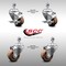 Service Caster 3 Inch SS High Temp Glass Filled Nylon 1/2 Inch Threaded Stem Caster Brakes, 2PK SCC-SSTS20S314-GFNSHT-121315-2-TLB-2 - alternate 1